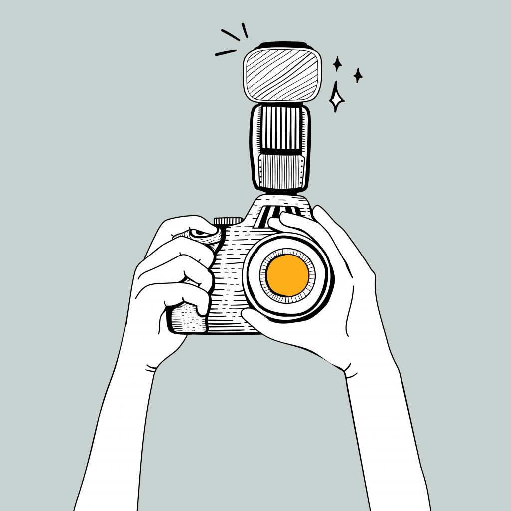 Vector of DSLR camera
