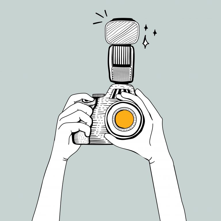 Vector of DSLR camera