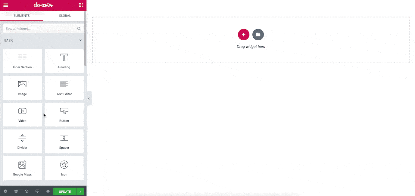 Elementor gallery using Modula