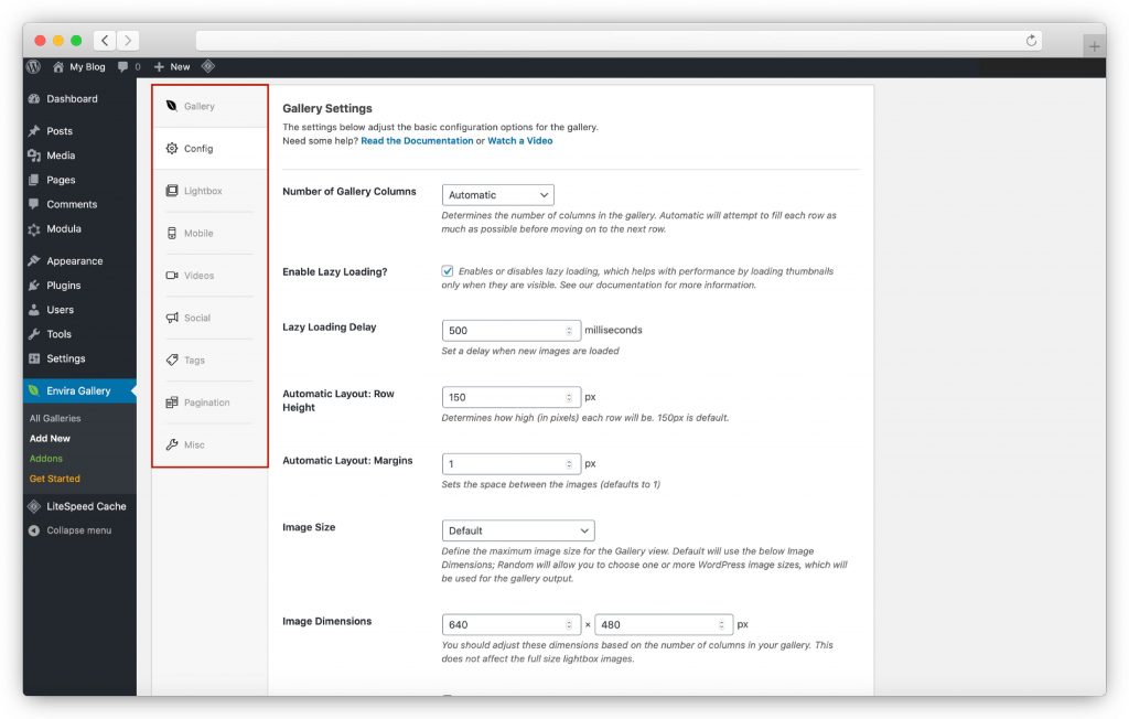 Customize your gallery - WP gallery plugin