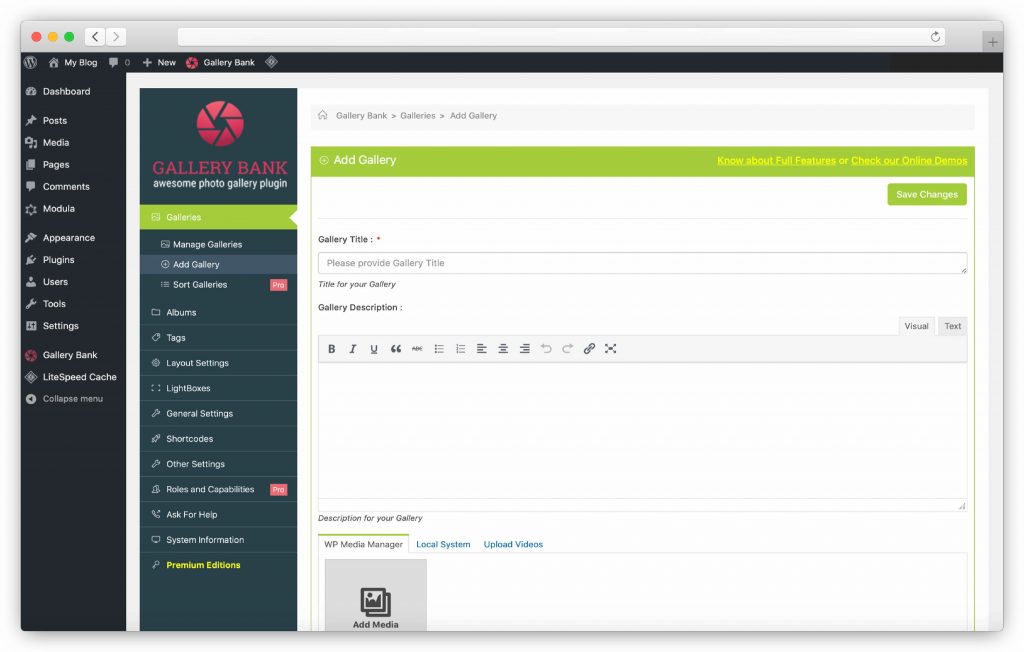 customize your gallery - WP gallery plugin