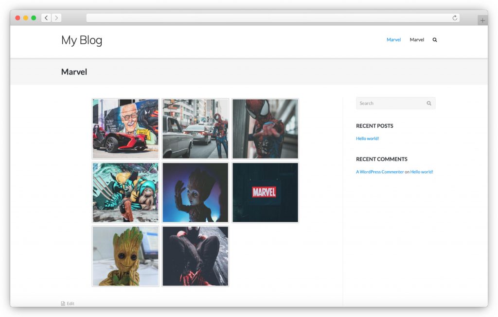 image gallery interface - WP gallery plugin