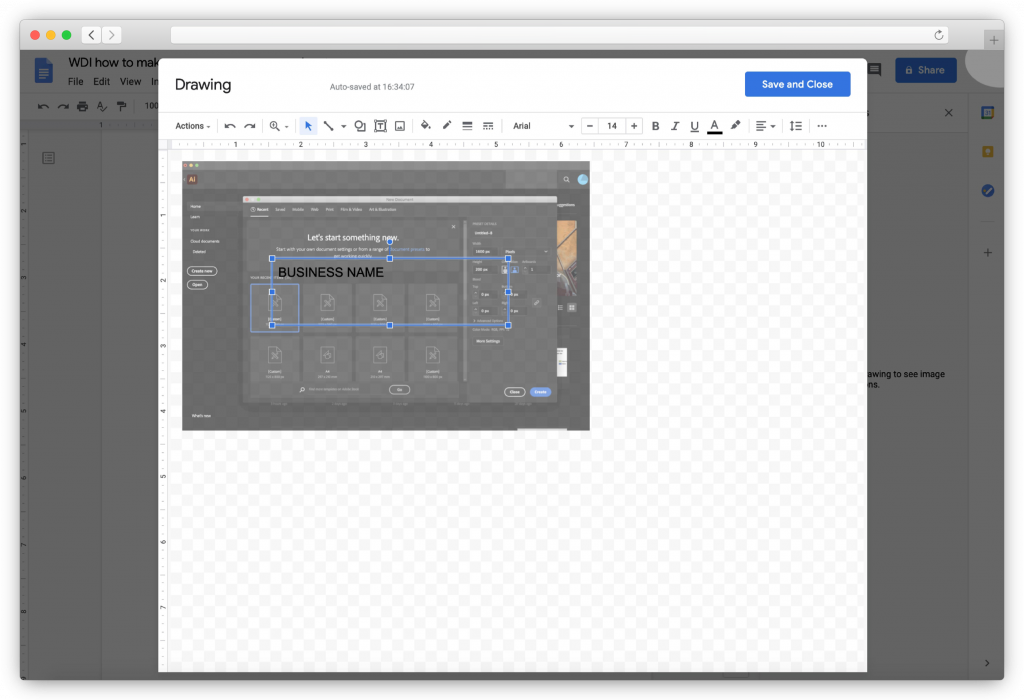 watermark in google docs
