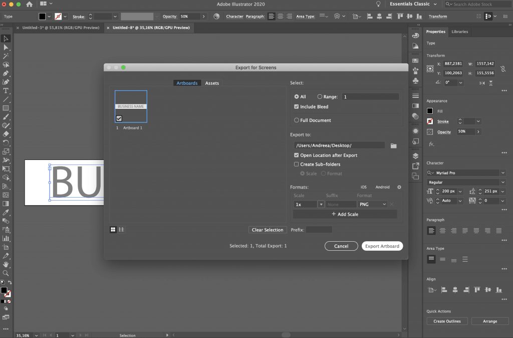 watermark in illustrator