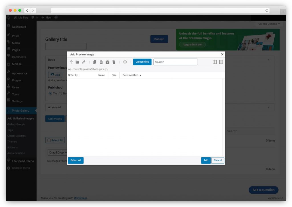 Photo gallery by 10Web backend
