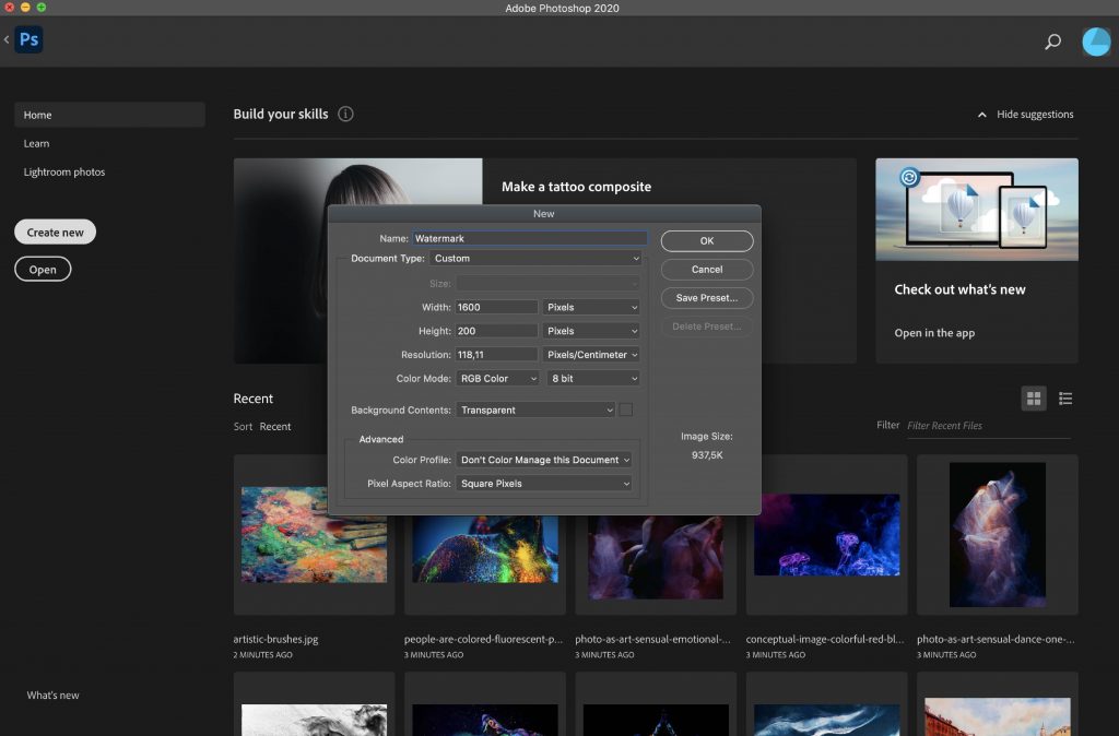 watermark in photoshop