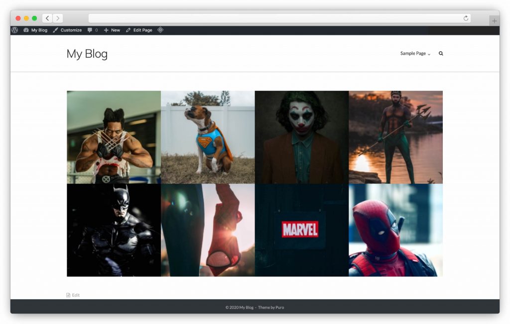 image gallery interface - WP gallery plugin