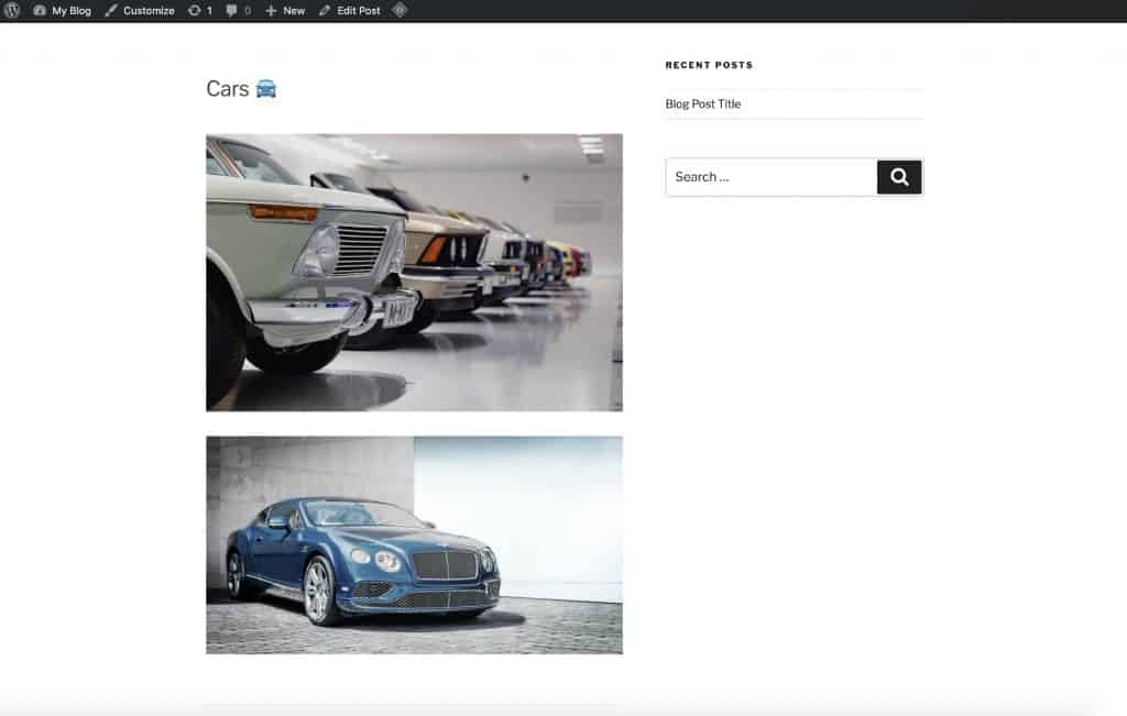 Create an image gallery in WordPress