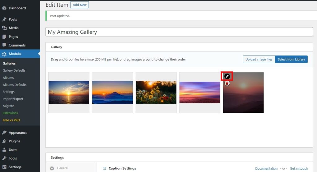 Add a title to your image