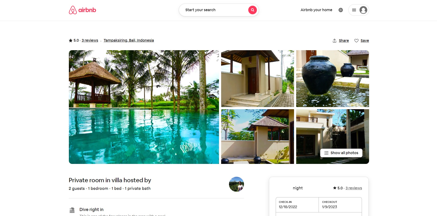 Airbnb image gallery example