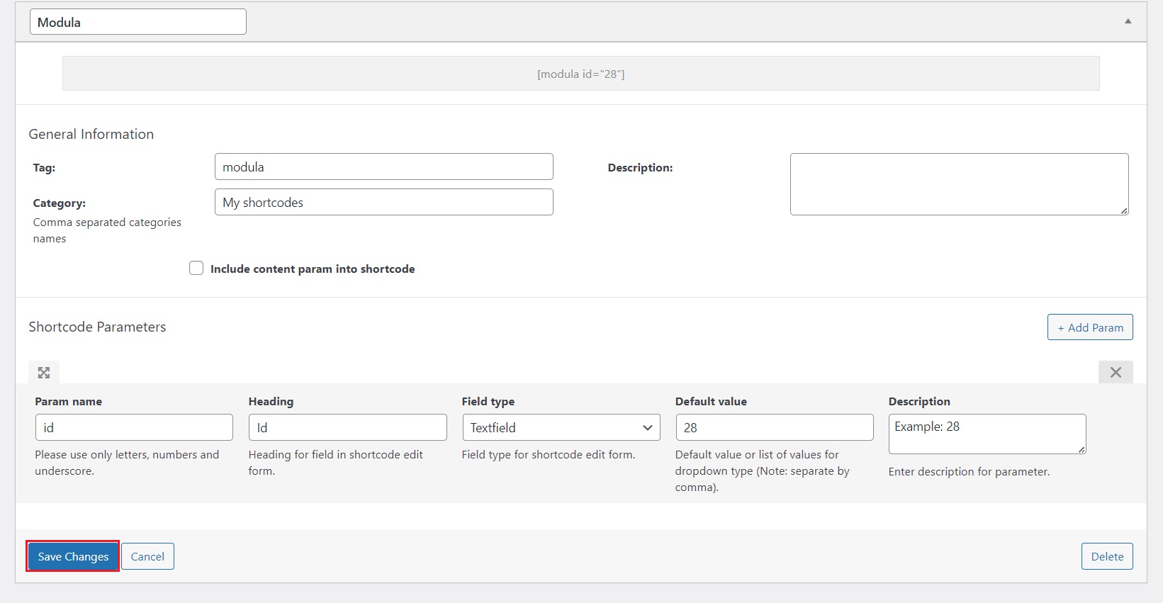 Map shortcode options