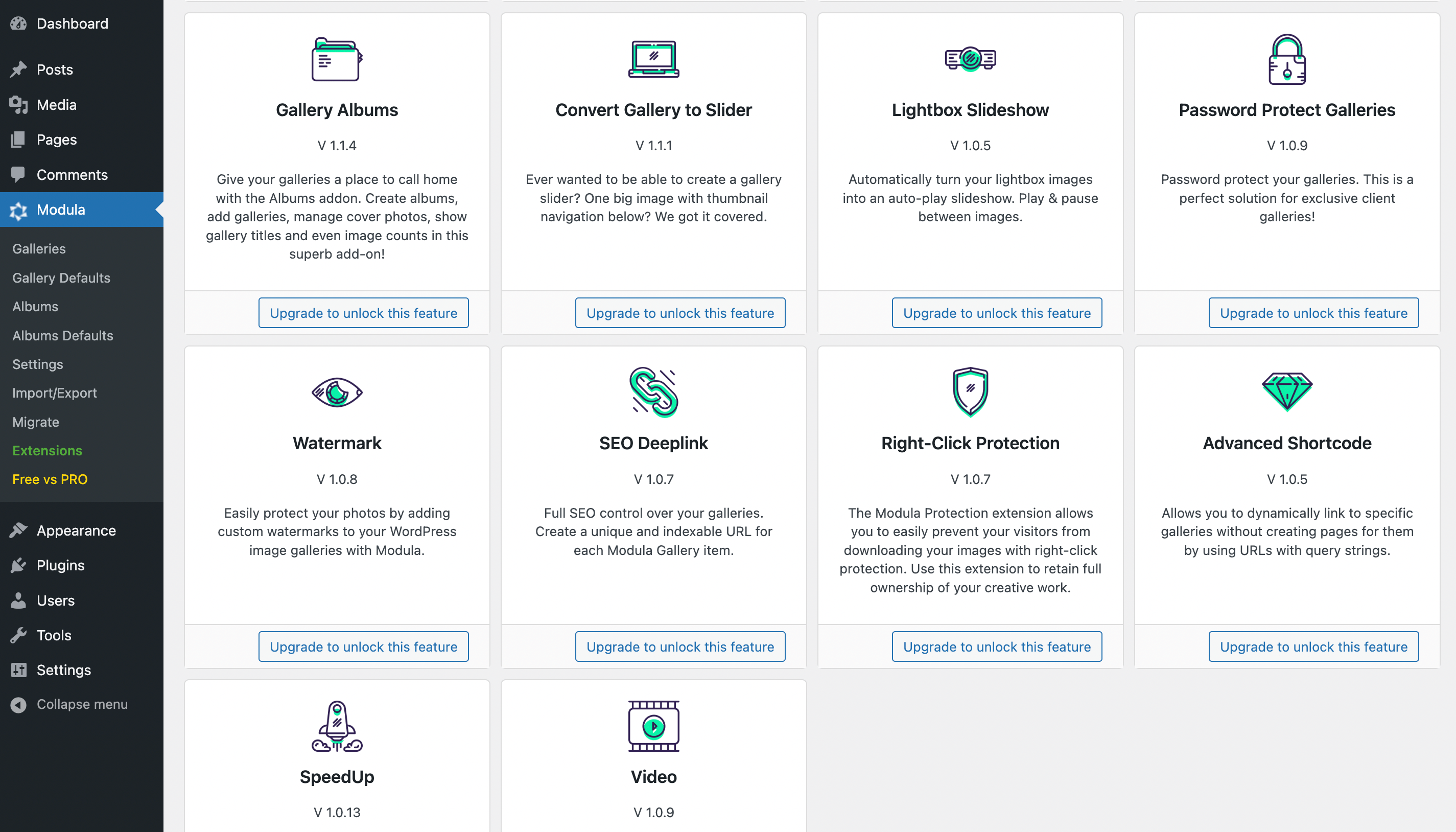 Modula more extensions