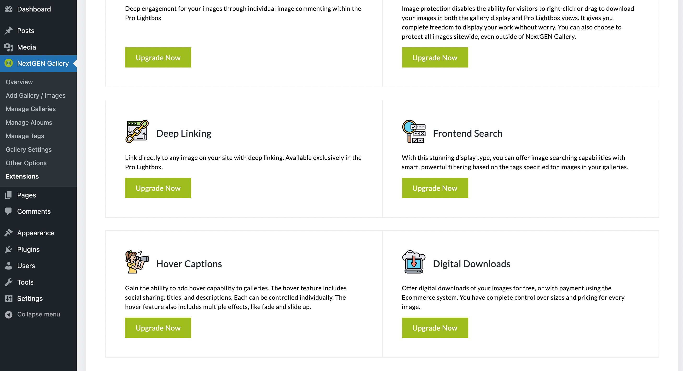 NextGEN more extensions