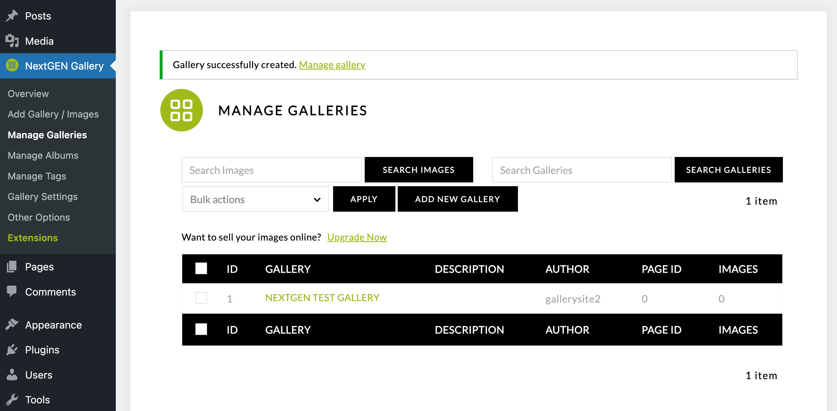 NextGEN view gallery