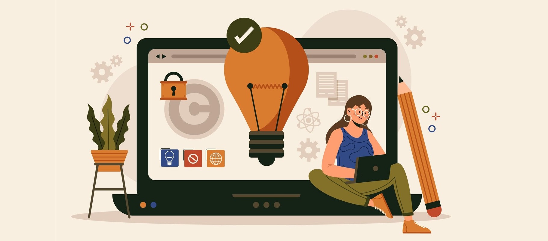 person researching on image attribution