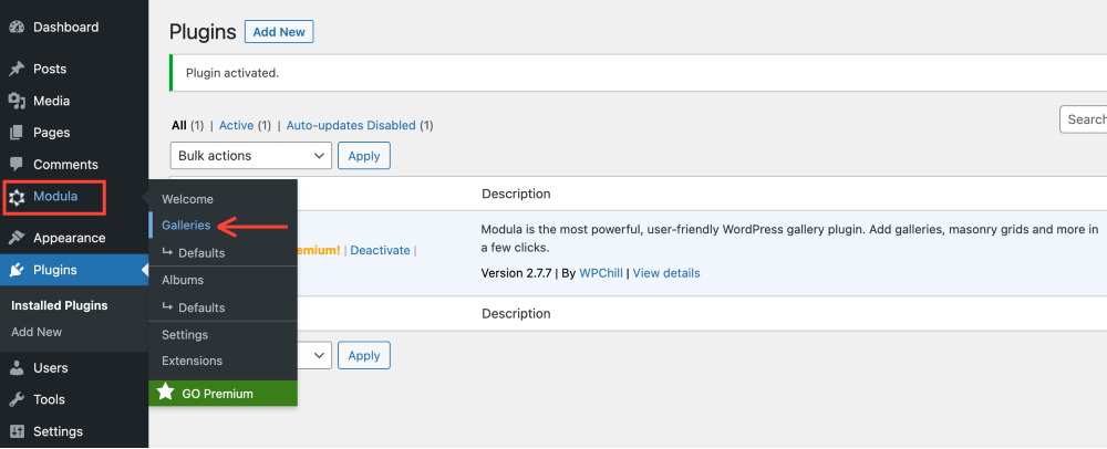 create modula galleries