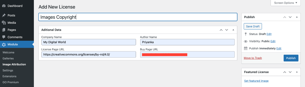 customized image license