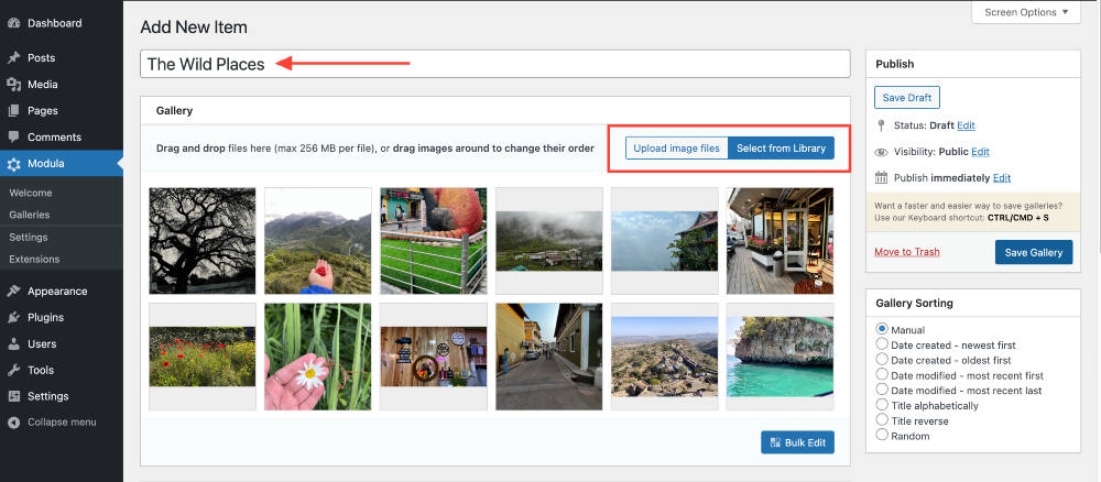 upload images modual